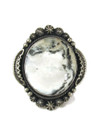 White Buffalo Ring Size 8 by Aaron Toadlena (RG9602)