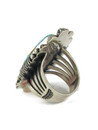 Kingman Turquoise Ring Size 8 1/2 by Aaron Toadlena (RG9609)