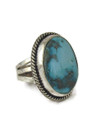 Pilot Mountain Turquoise Ring Size 8 by Linda Yazzie (RG9612)