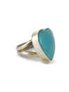 Kingman Turquoise Heart Ring Size 6 1/2 by Mildred Parkhurst