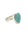 Kingman Turquoise Heart Ring Size 9 1/2 by Mildred Parkhurst (RG9616)