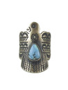 Golden Hills Turquoise Thunderbird Ring Size 9 (RG9623)