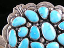 Natural Blue Bird Turquoise Belt Buckle -1 1/4