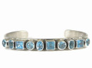 Sterling Silver Blue Topaz Bracelet by Tommy Thompson, Navajo