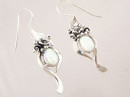 Sterling Silver Opal Dangle Earrings
