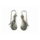 Sterling Silver Feather Earrings by Lena Platero, Navajo (ER5013)