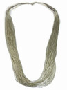 50 Strand Liquid Silver Necklace Adjustable Length 18"