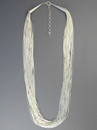 30 Strand Liquid Silver Necklace 18" Adjustable Length