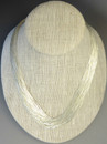 30 Strand Liquid Silver Necklace 18" Adjustable Length
