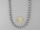 Antiqued Sterling Silver 6mm Bead Necklace 24"