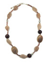 Peach Moonstone, Labradorite & Glass Bead Necklace (NK4068)