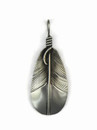 Sterling Silver Feather Pendant by Lena Platero, Navajo (PD5022)
