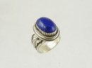 Handmade Sterling Silver Lapis Ring Size 11 by Les Baker