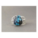 Natural Chinese Turquoise Gem Ring Size 11 1/2