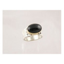 14k Gold & Silver Onyx Ring Size 6 1/2 (RG1257-S6)