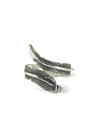 Sterling Silver Feather Wrap Ring Size 8 Adjustable by Lena Platero, Navajo (RG1881-S8) 