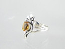 Sterling Silver Citrine Ring Size 6