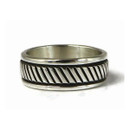 Sterling Silver Band Ring Size 7 by Bruce Morgan, Navajo (RG3692)