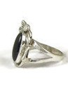 Silver Black Onyx Ring Size 7 1/2 by Les Baker Jewelry