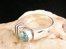 Spiderweb Turquoise & Silver Ring Size 8 3/4