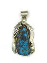 Natural Chinese Turquoise Gem Pendant by Ted Secatero