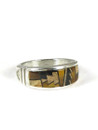 Tiger Eye, Jet & Jasper Geometric Inlay Ring Size 10 (RG4350-S10)