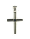 Sterling Silver Channel Cross Pendant by Francis Jones (PD4851)