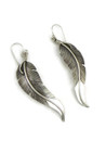 Sterling Silver Feather Earrings  2 1/2"by Lena Platero