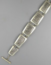 Textured Silver Link Bracelet 