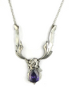 Silver Amethyst Necklace by Les Baker Jewelry