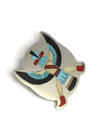 Zuni Inlay Knifewing Pendant  by H.M. Coonis