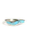 Turquoise Inlay Wave Ring Size 7 1/2