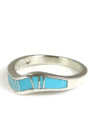 Turquoise Inlay Wave Ring Size 7 1/2