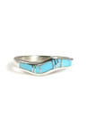 Turquoise Inlay Wave Ring Size 7 (RG3816-S7)