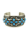 Sleeping Beauty Turquoise Cross Cuff Bracelet by Darryl Becenti