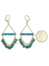 Turquoise Beaded Chandelier Earrings on Lever Backs (ER5107) 