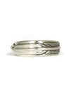 Silver Feather Band Ring Size 6 (RG5059-S6) 