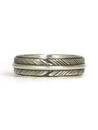 Silver Feather Band Ring Size 6 (RG5059-S6) 