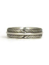 Silver Feather Band Ring Size 5 (RG5059-S5)