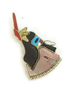 Zuni Inlay Kachina Pendant - Brooch
