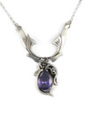 Silver Amethyst Necklace by Les Baker Jewelry (NK4363)