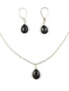 Faceted Onyx Necklace & Earring Set (NK4695)