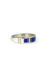 Silver Lapis Inlay Ring Size 6 1/2 (RG4586)