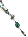 Turquoise & Silver Bead Necklace (NK4706)