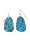 Turquoise Slab Earrings by Ronald Chavez (ER5692) 
