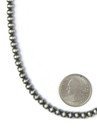  5mm Antiqued Silver Bead Necklace 20" (NK0520w)