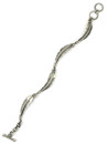 Silver Feather Link Bracelet by Jerry Platero (BR6377)