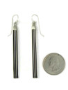 Silver Channel Earrings 2 3/4" by Francis Jones (ER5740)