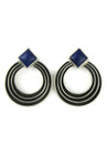 Lapis Silver Channel Earringsi by Francis Jones (ER5745)