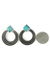 Turquoise Silver Channel Earrings by Francis Jones (ER5746)